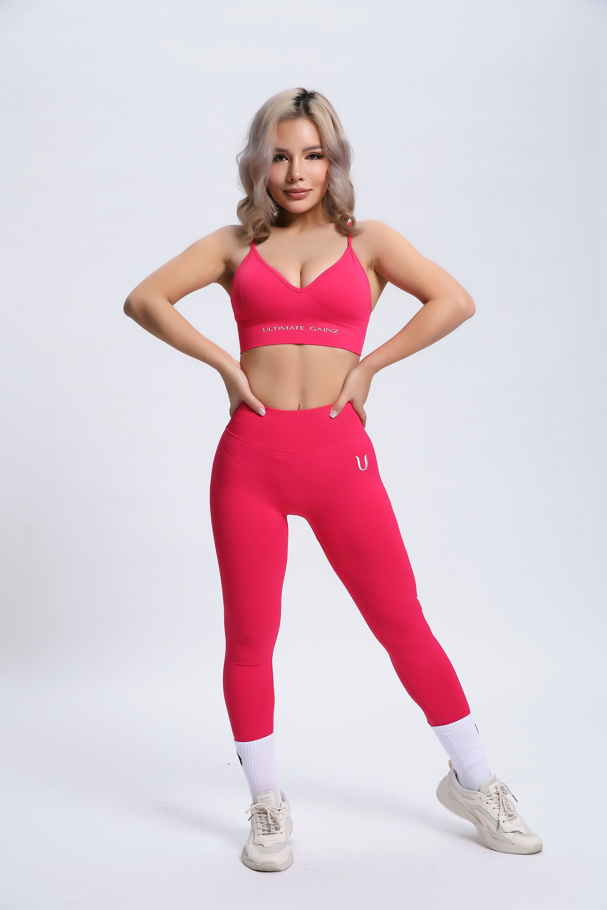 Joy | Legging Sculptant avec Scrunch – Rouge Rosé