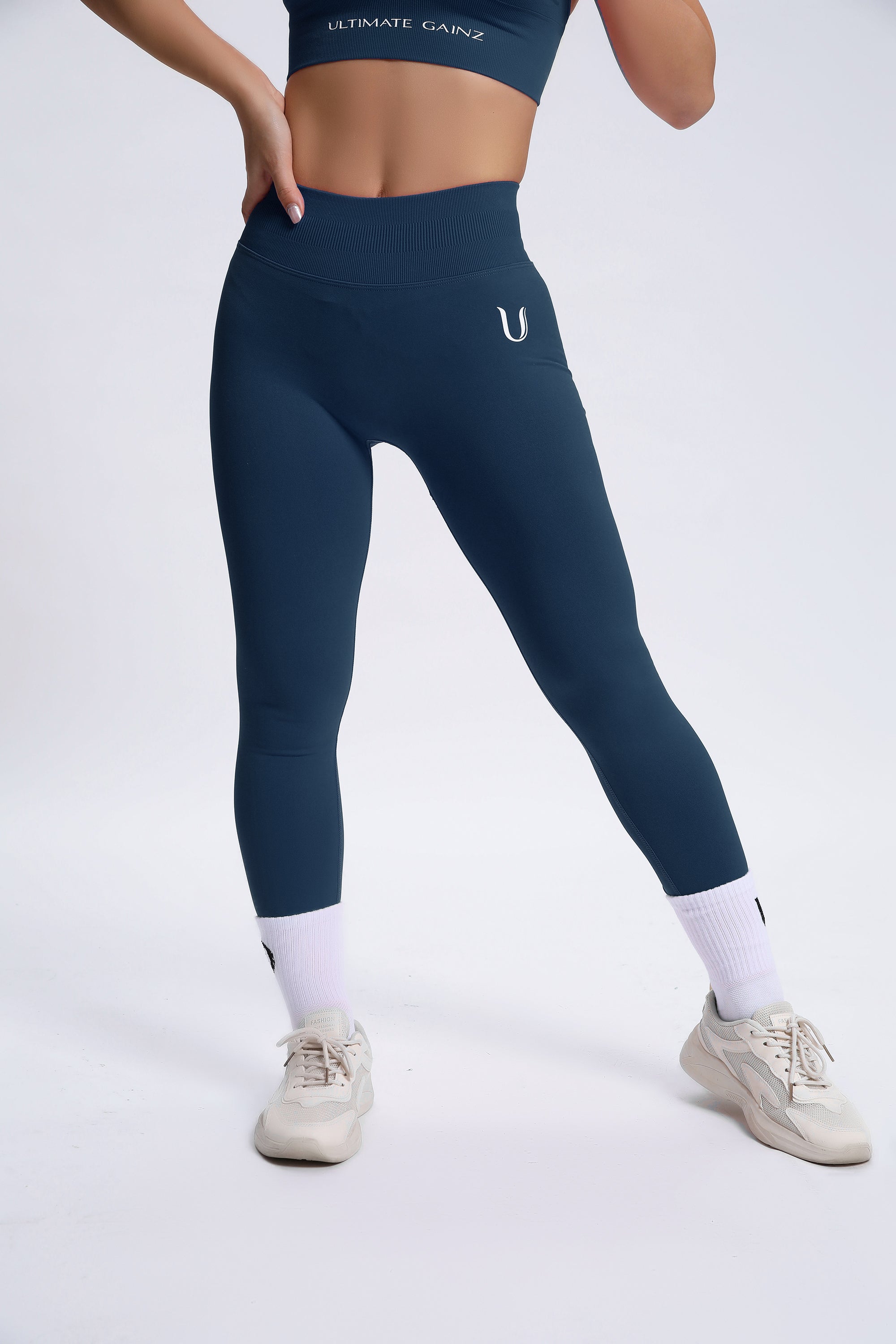 Joy | Legging Sculptant avec Scrunch – Bleu Foncé