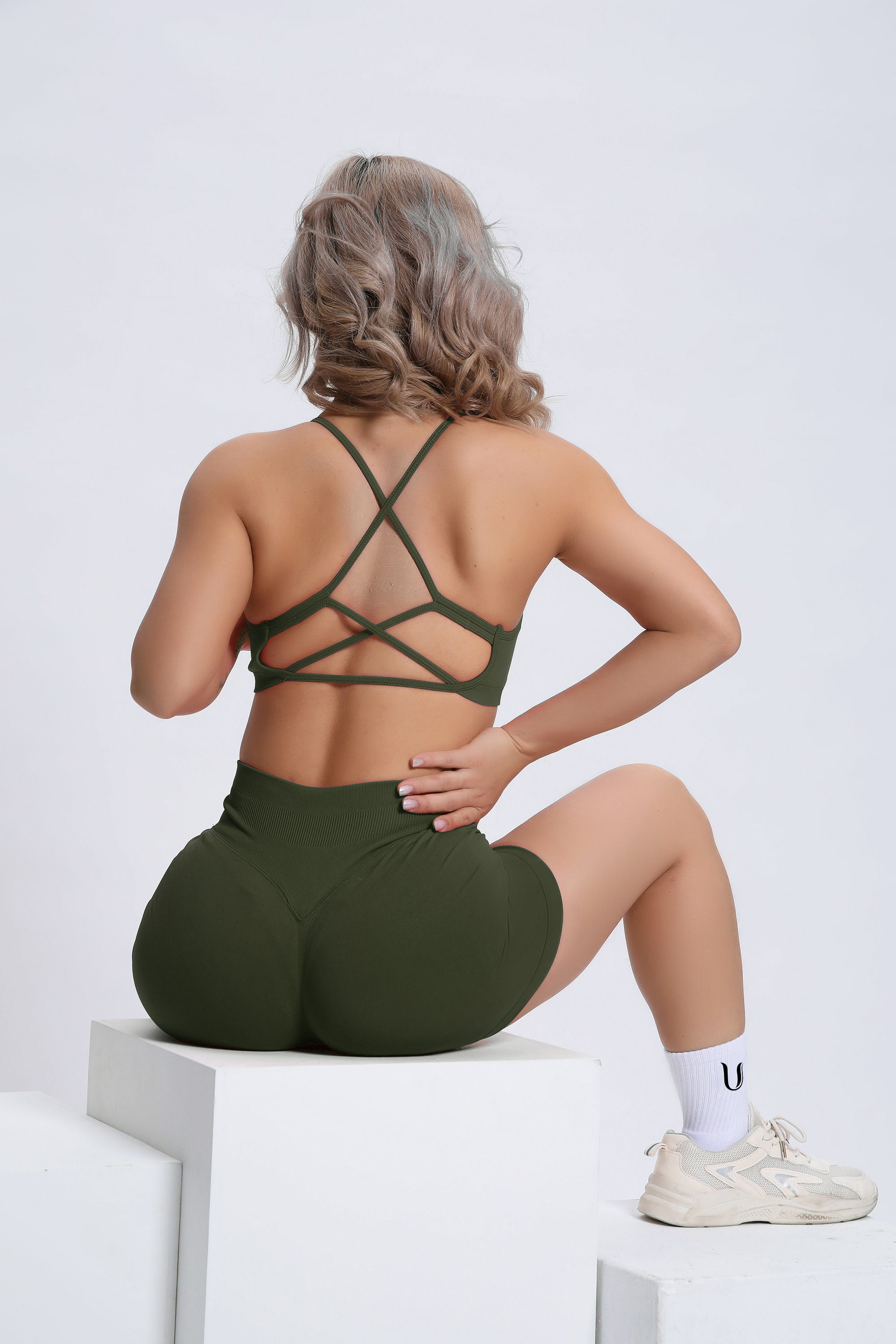 Joy | Short Sculptant avec Scrunch – Vert