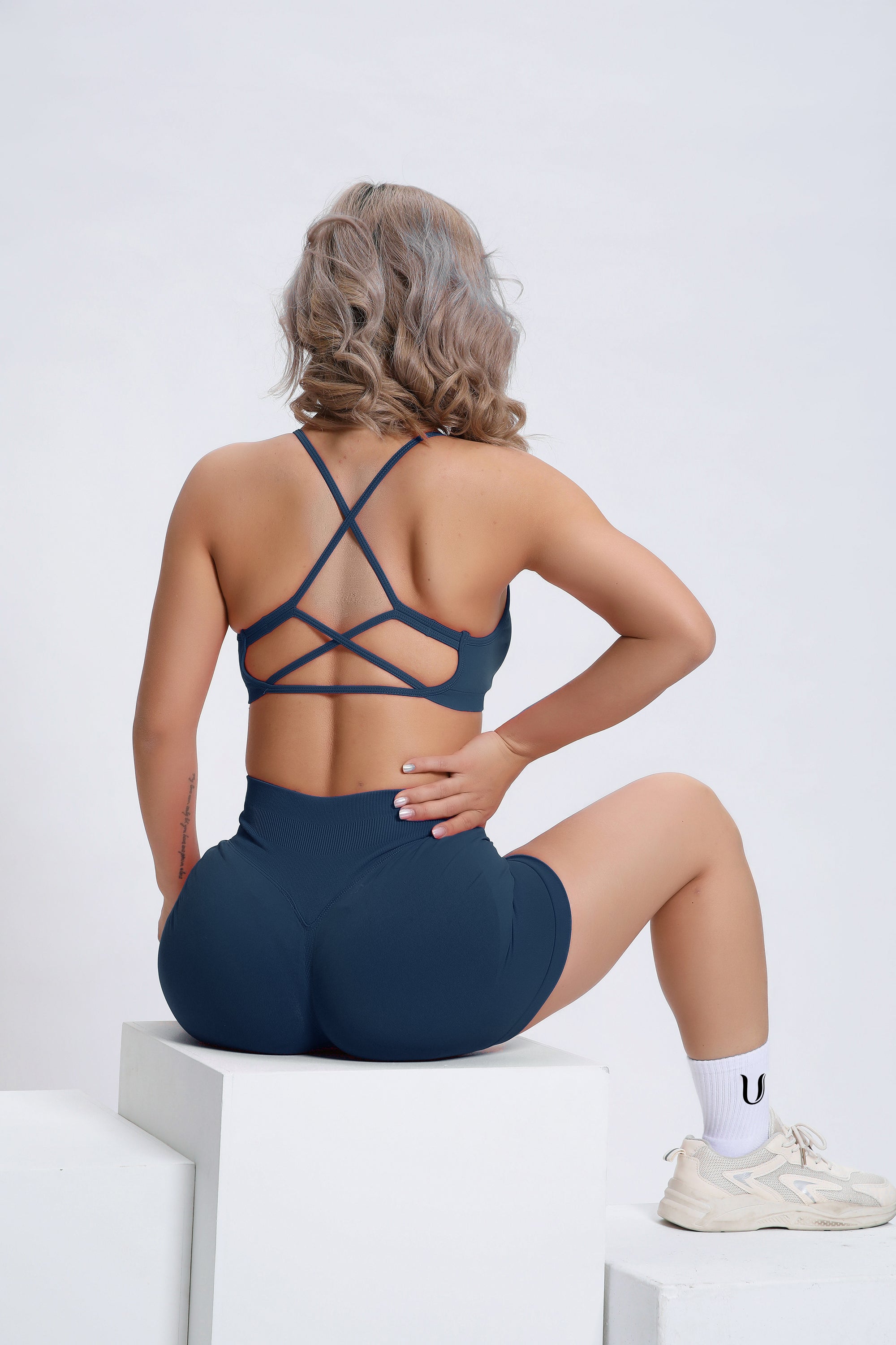 Joy | Brassière de Sport Crossback – Bleu Foncé