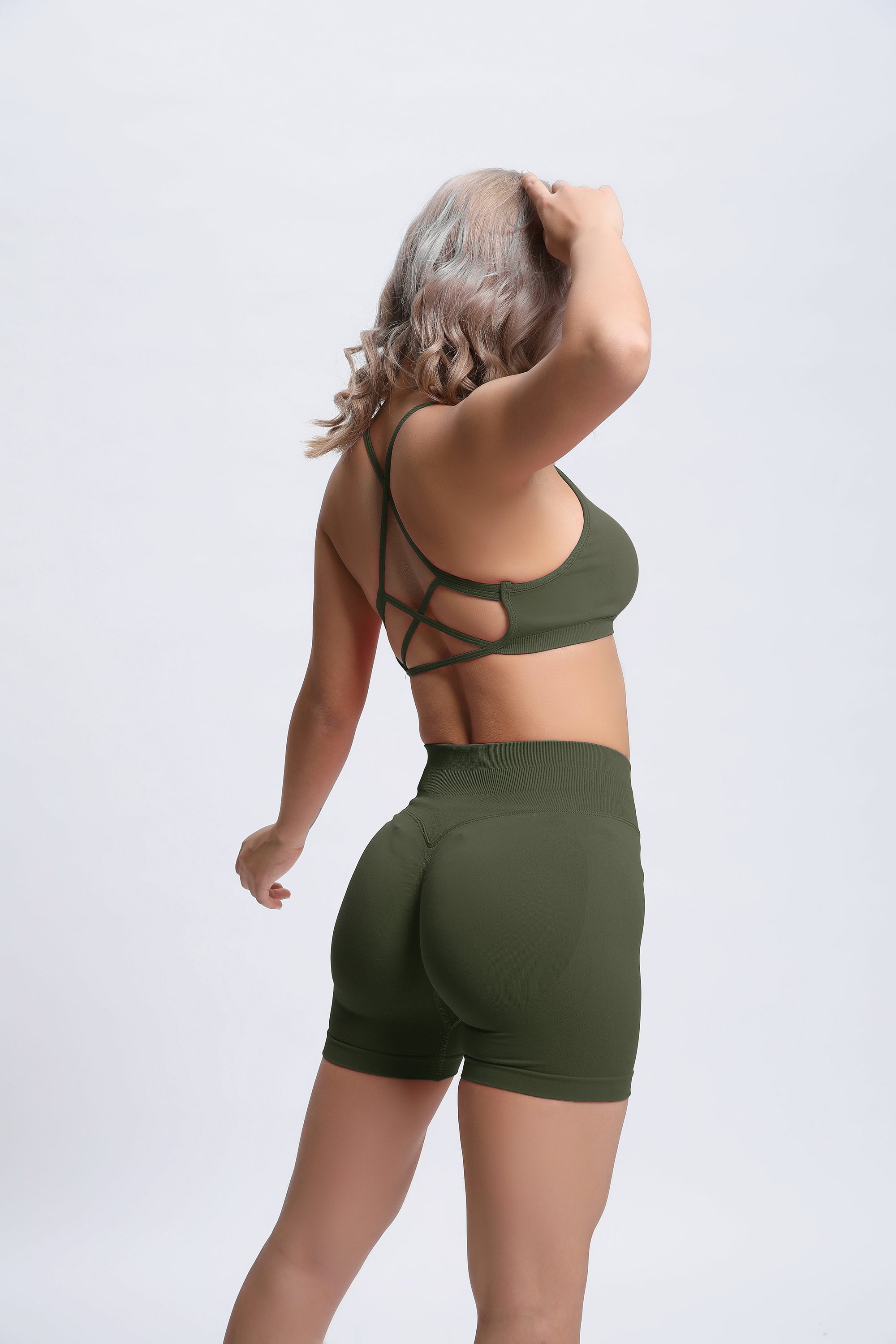 Joy | Short Sculptant avec Scrunch – Vert