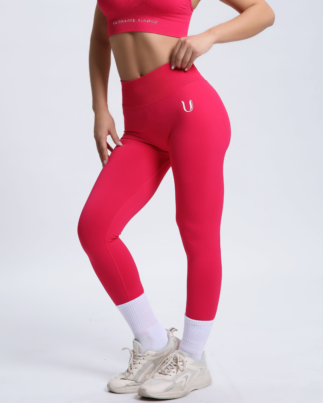 Joy | Legging Sculptant avec Scrunch – Rouge Rosé