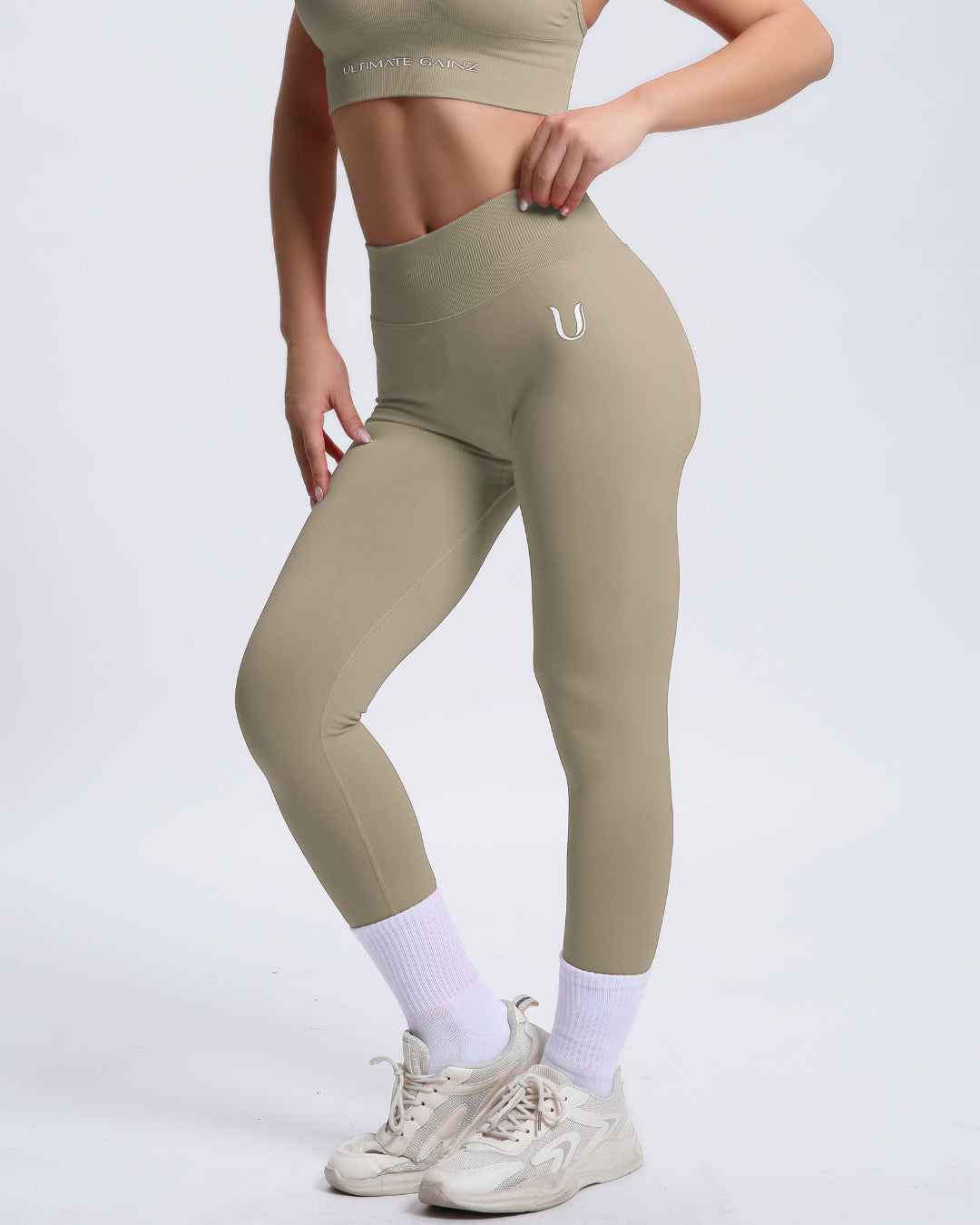 Joy | Legging Sculptant avec Scrunch – Beige
