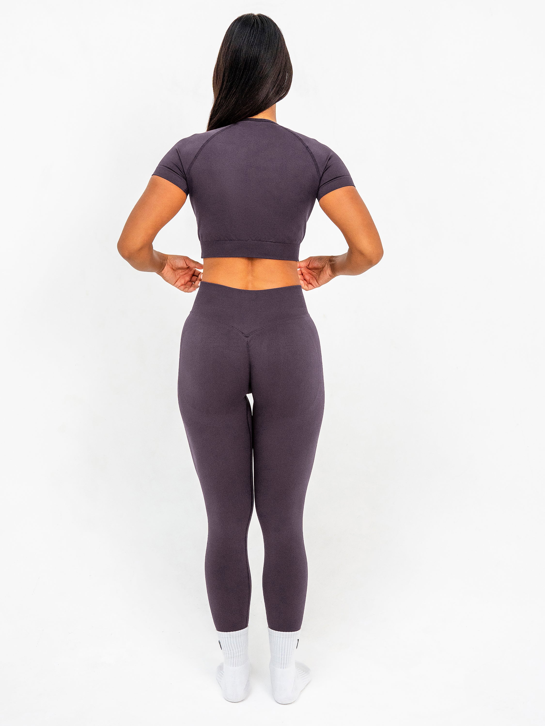 Luna | Premium Seamless Crop Top - Oudpaars