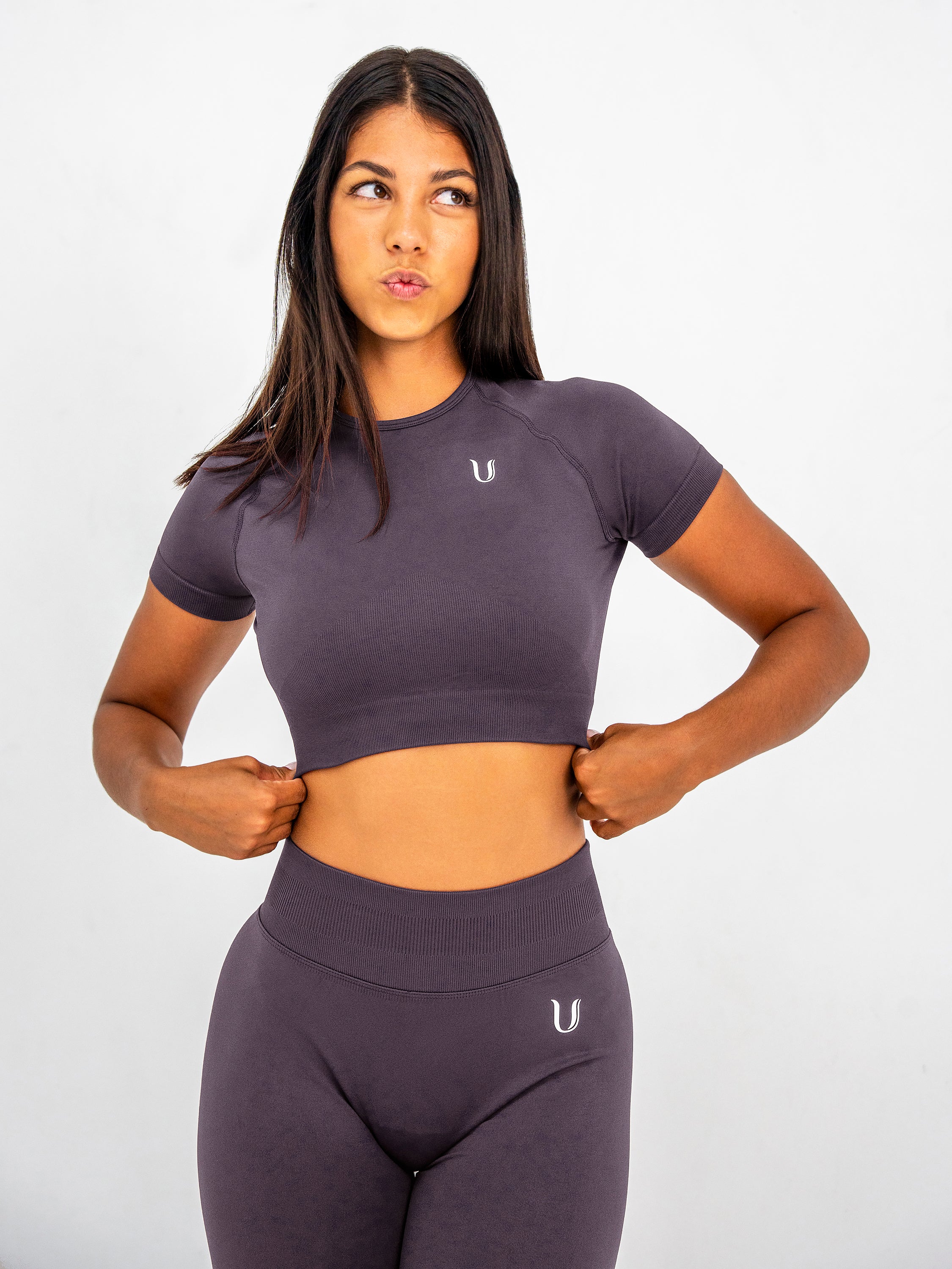 Luna | Premium Seamless Crop Top - Oudpaars