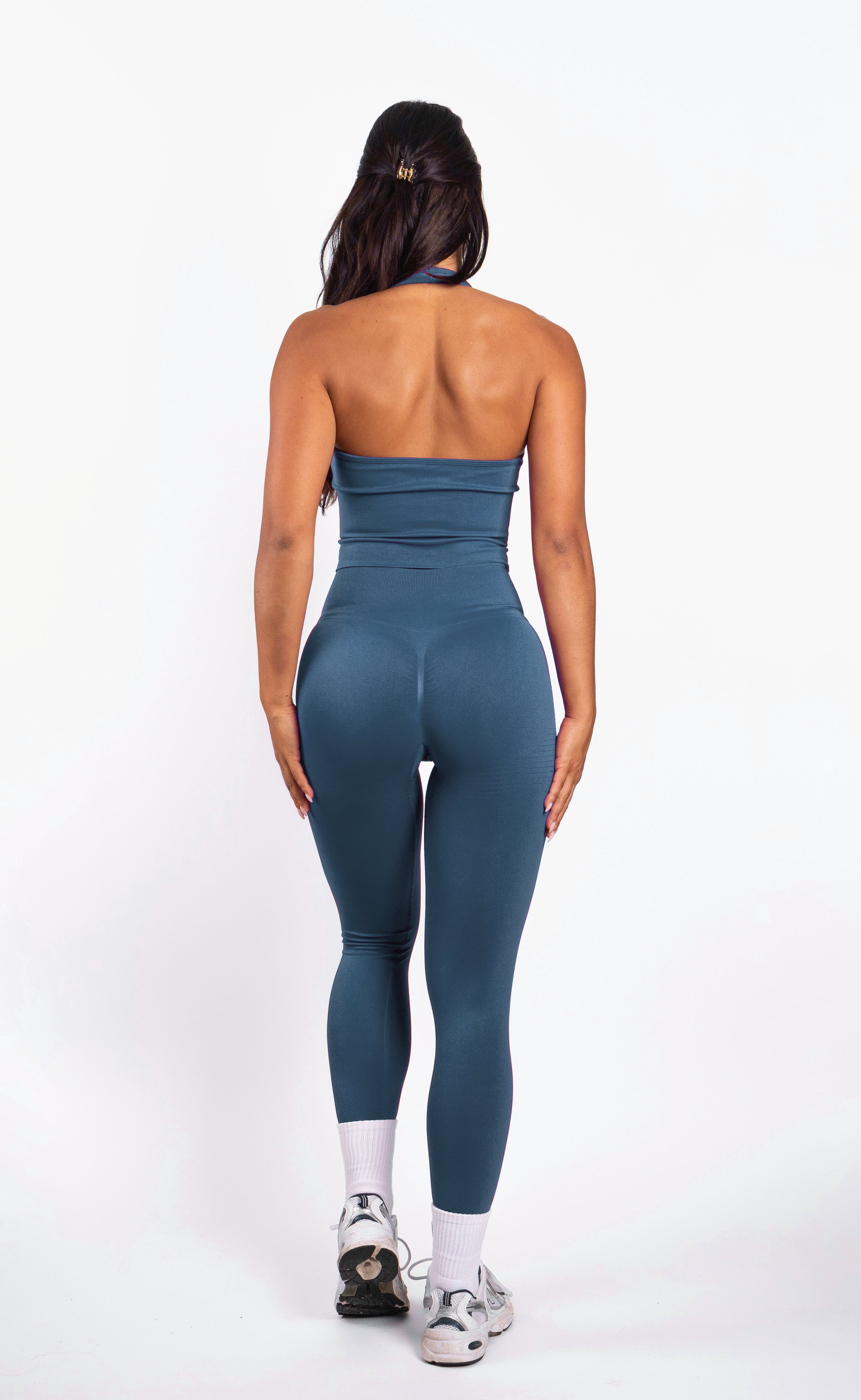 Bibi | Brassière Halter Côtelée Seamless – Rouge