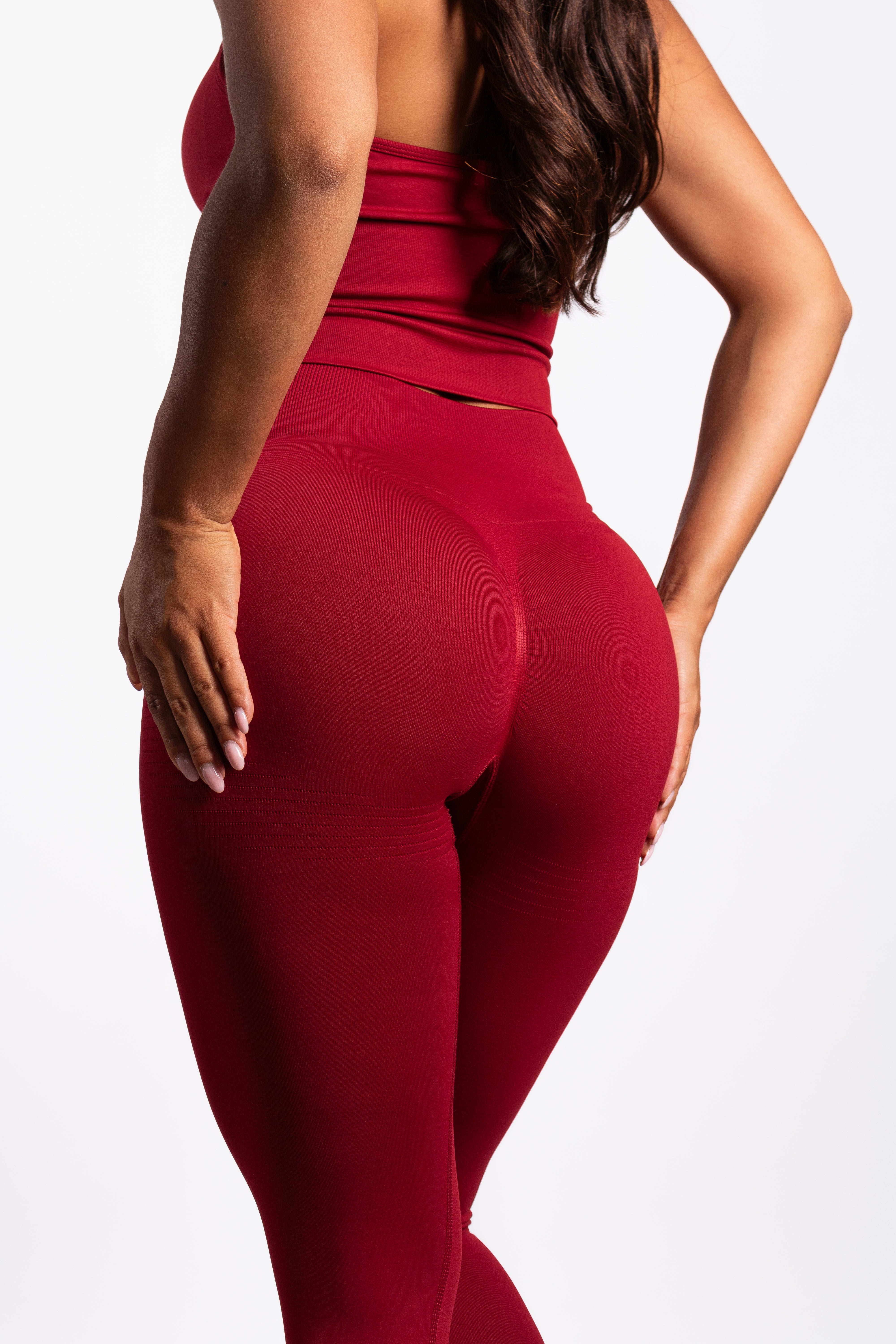 Bibi | Legging Côtelé Seamless – Rouge