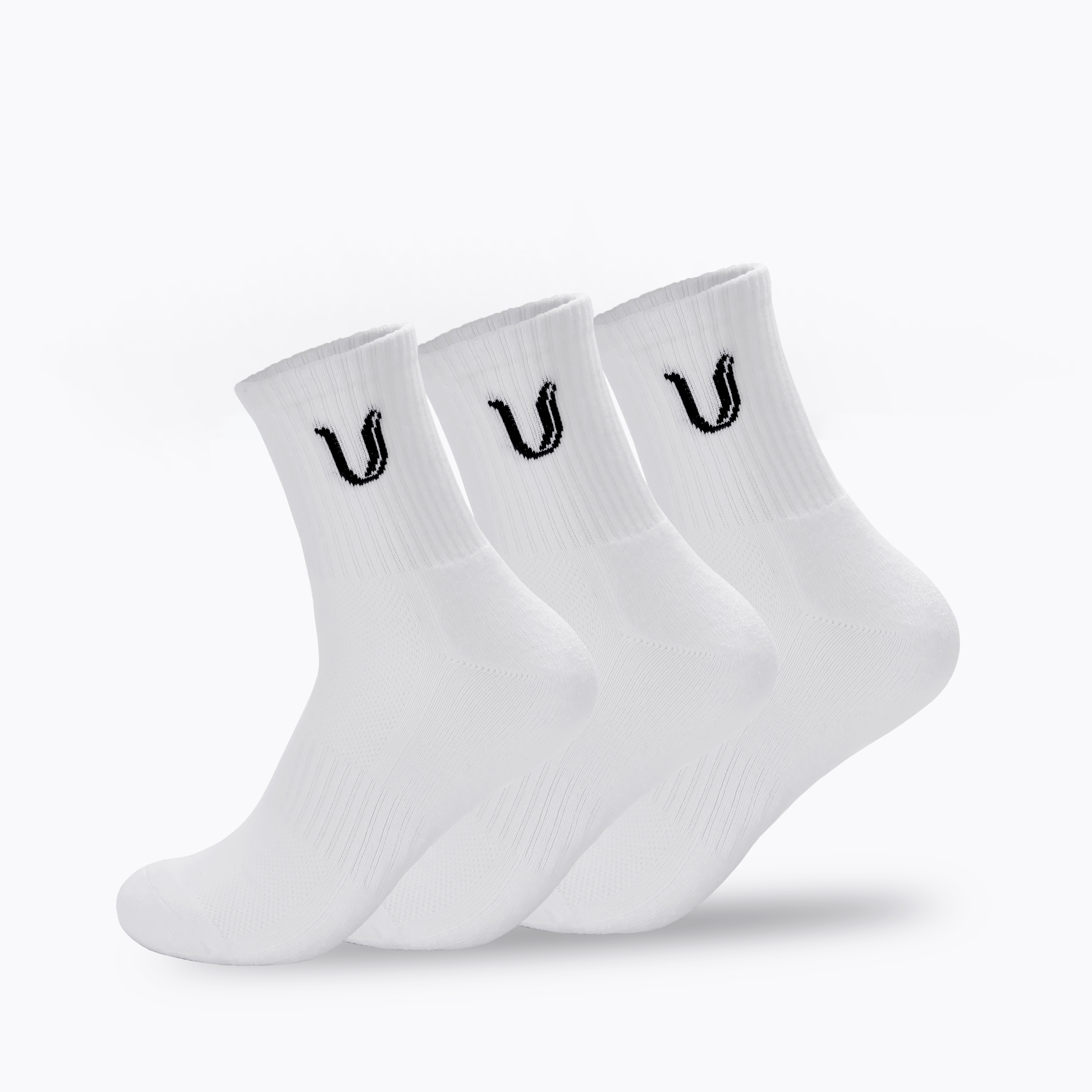 Ultimate Gainz - Chaussettes de Performance Unisexes - Blanc 1 Paire