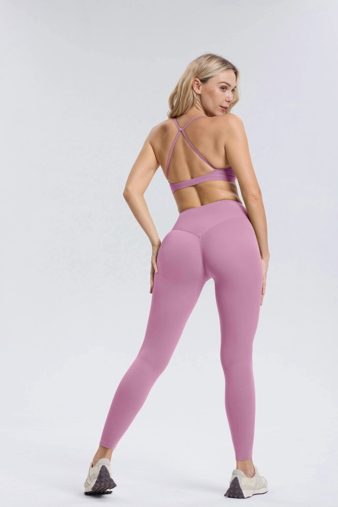 Hailey Set | Ensemble Top et Legging sans Couture - VioletClair