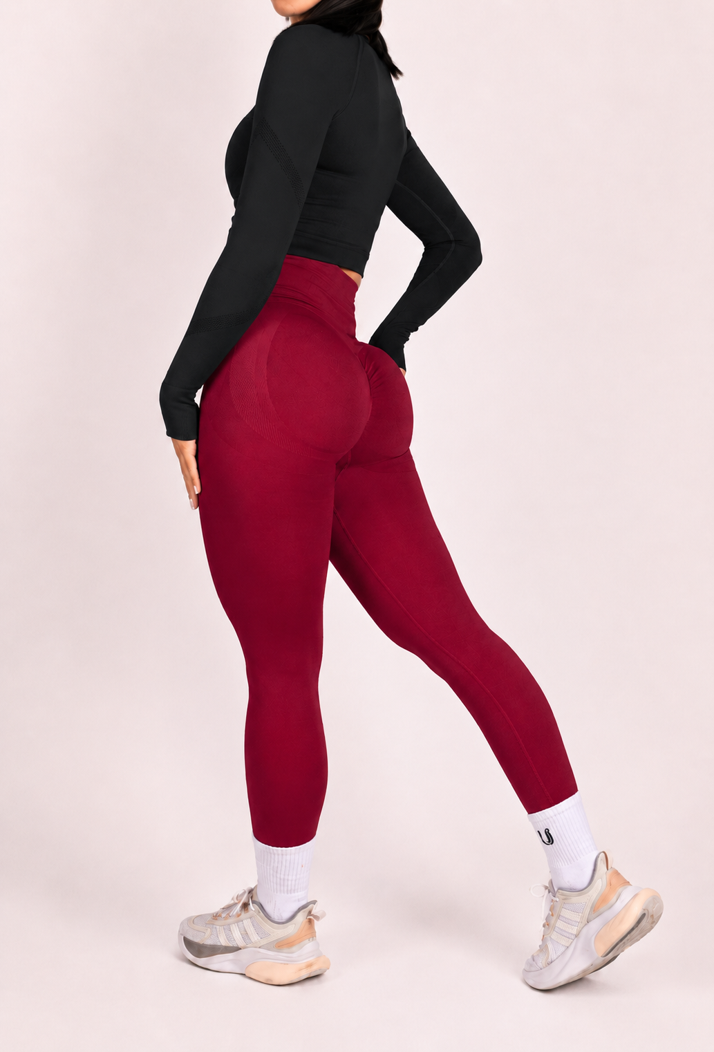Leonie | Leggings Premium Scrunch - Rouge