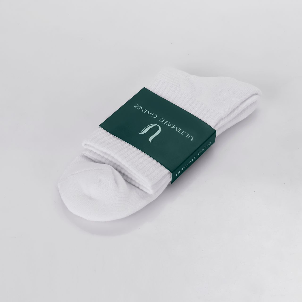 Ultimate Gainz - Chaussettes de Performance Unisexes - Blanc 1 Paire