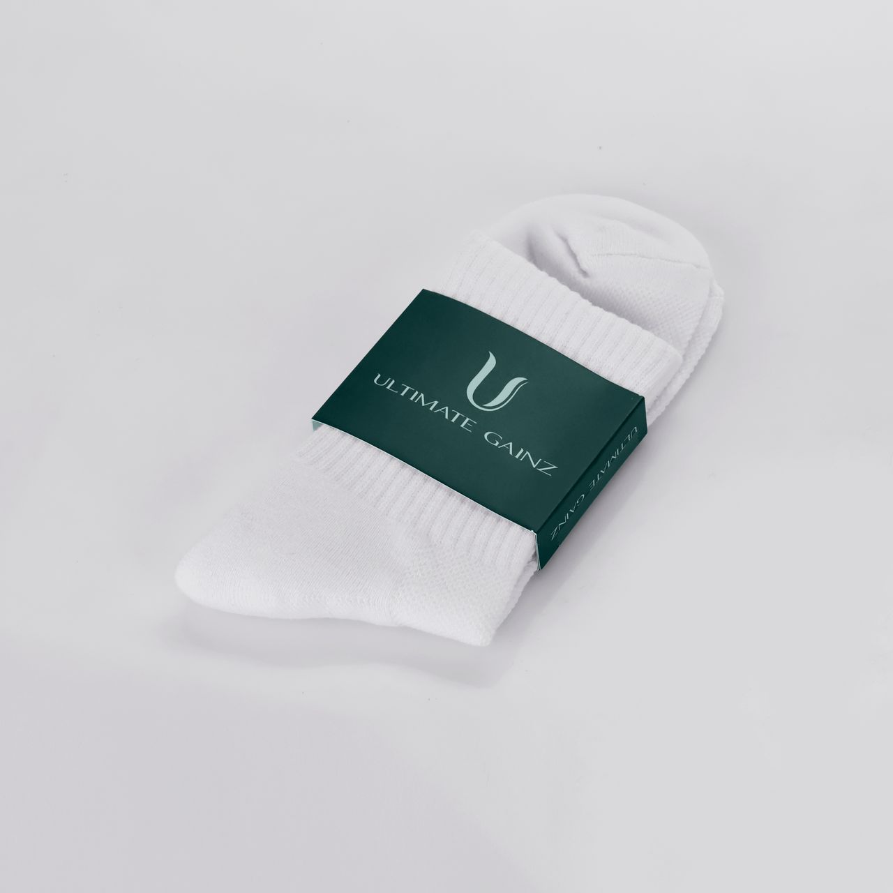 Ultimate Gainz - Chaussettes de Performance Unisexes - Blanc 1 Paire