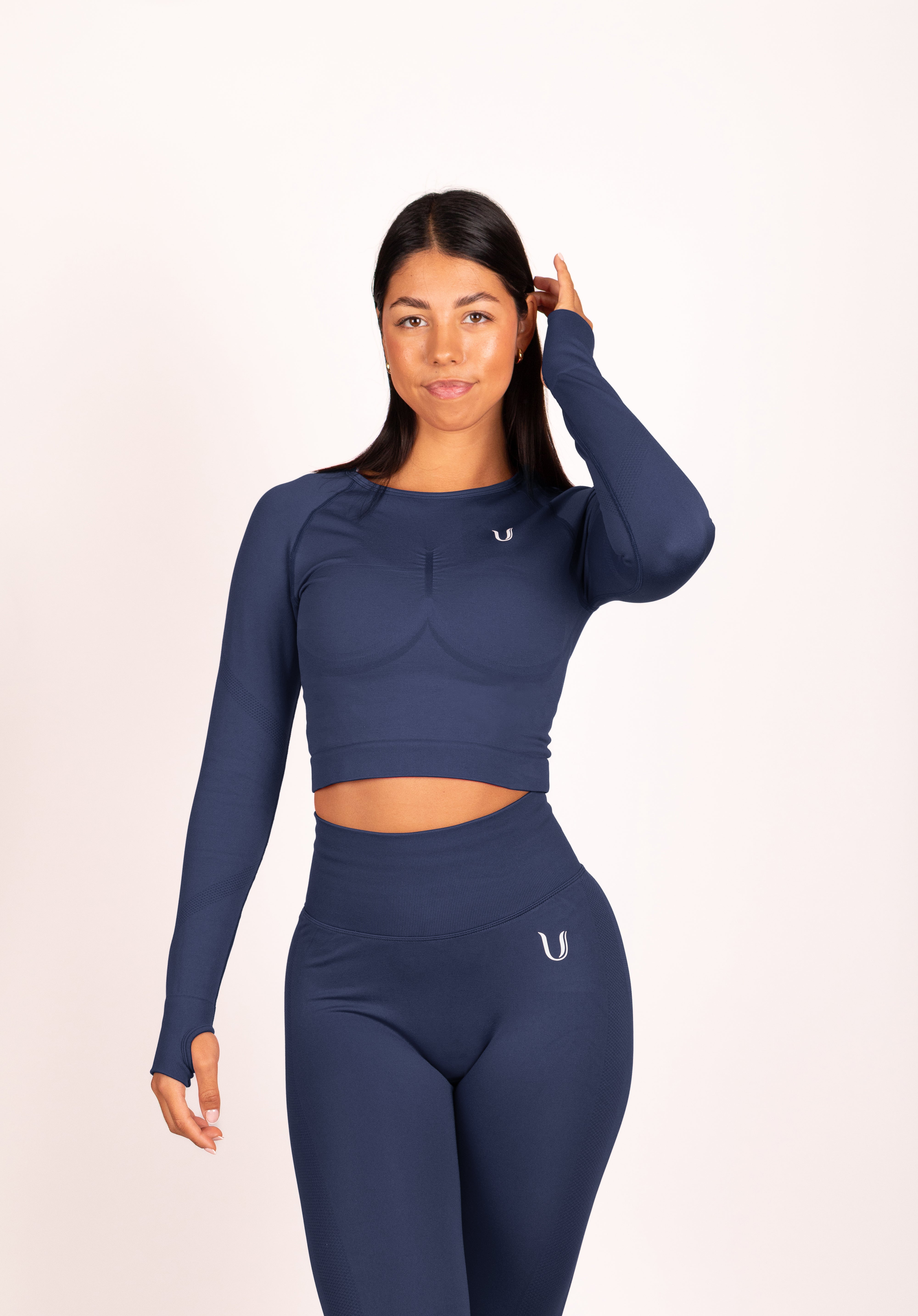 Leonie Lange Mouwen Top Shirt Donkerblauw - Dames sportkleding afbeelding 6