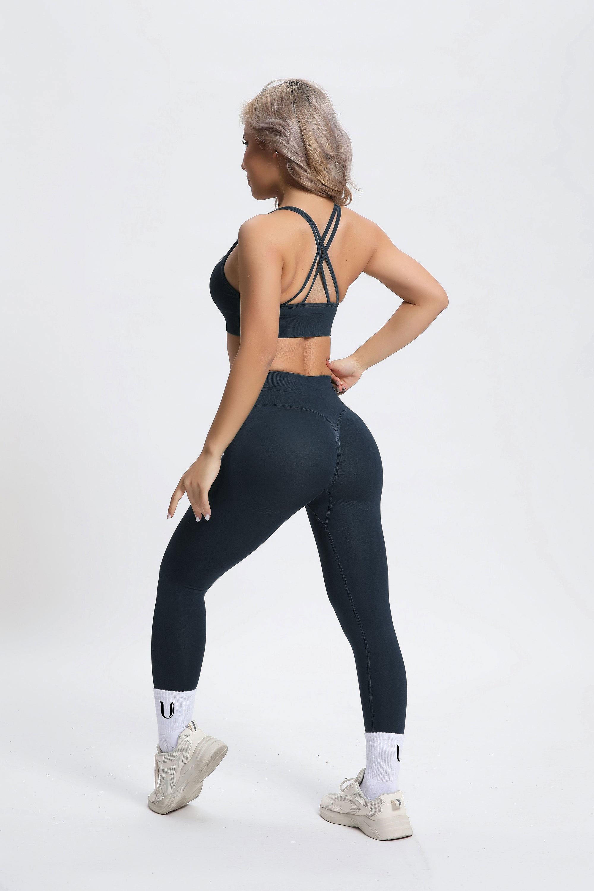 Olivia | Legging Power sans couture - Bleu foncé