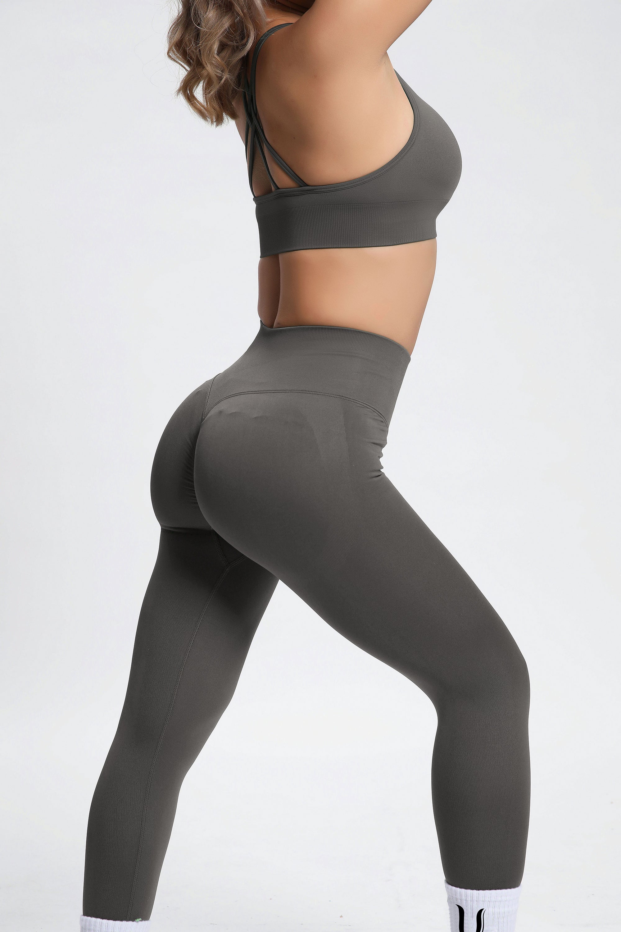 Olivia | Legging Power sans couture - Gris