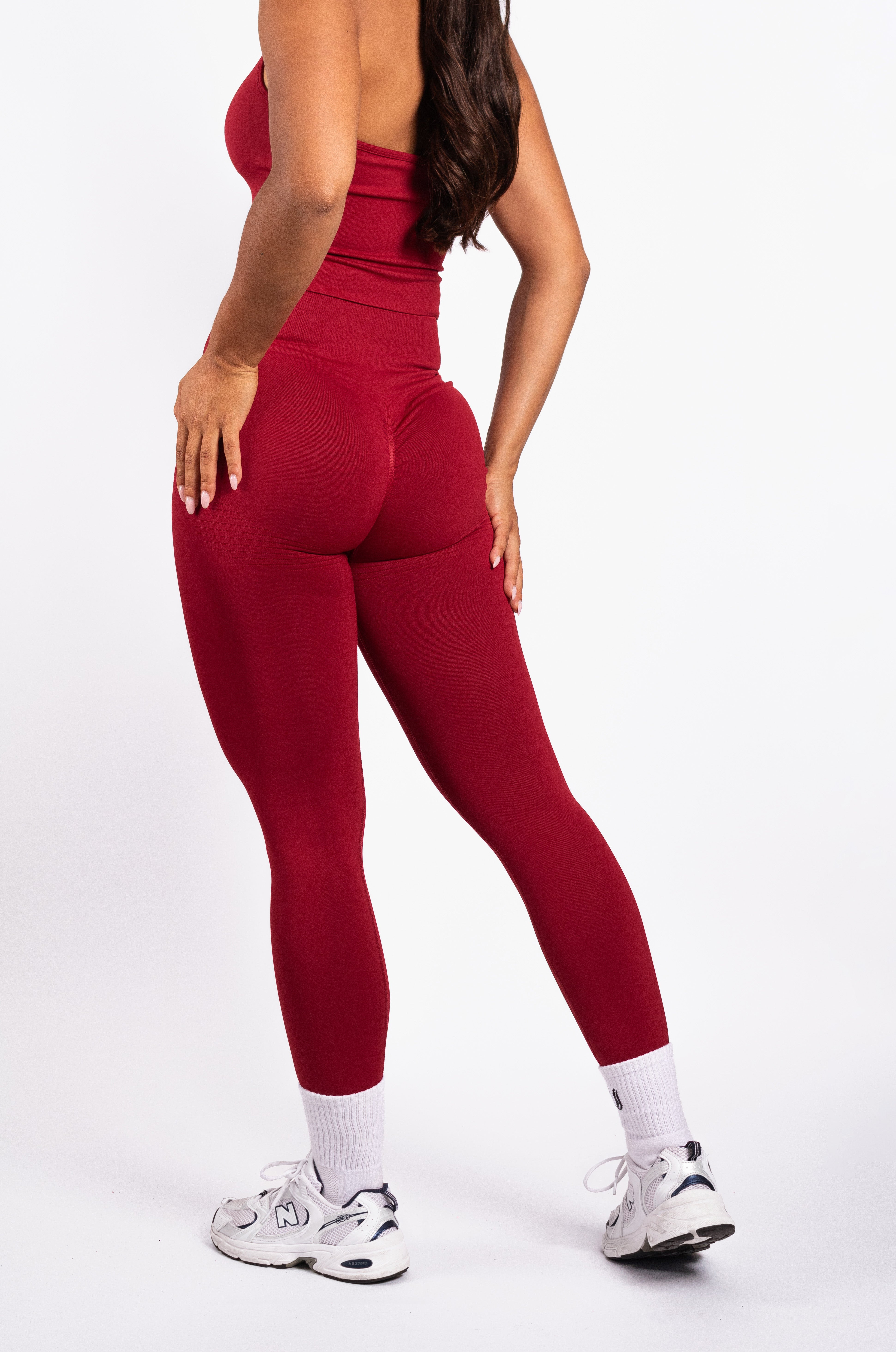 Bibi | Legging Côtelé Seamless – Rouge