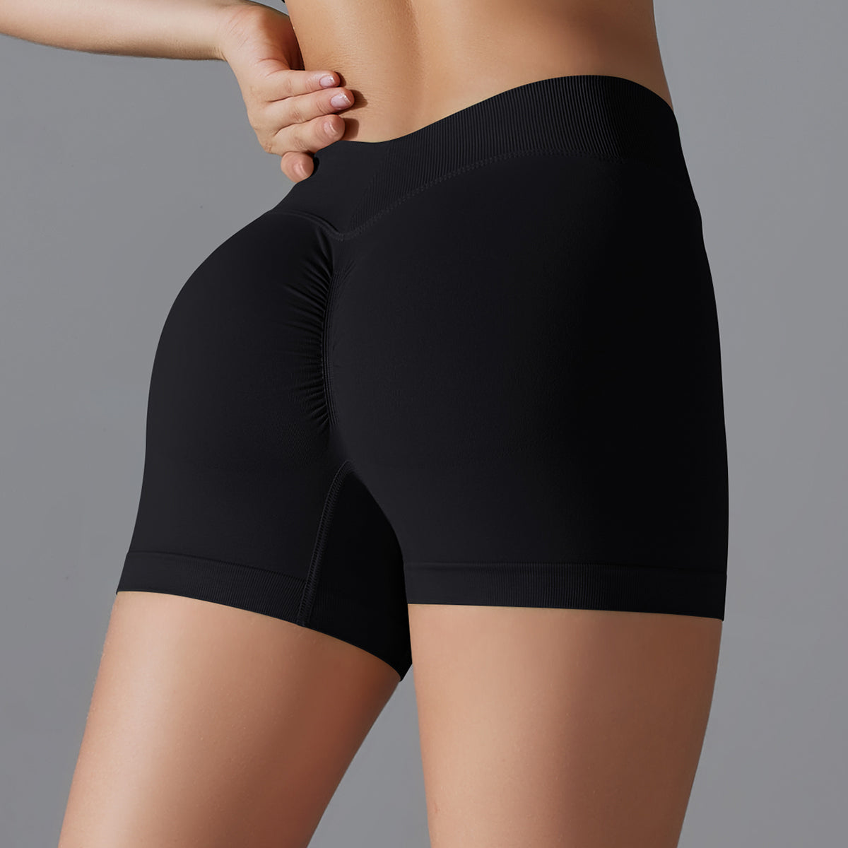 Mila V2 | Scrunch Sport Short - Zwart