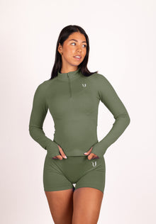 Beau Premium High Performance Scrunch Short Groen - Dames sportkleding | Ultimate Gainz