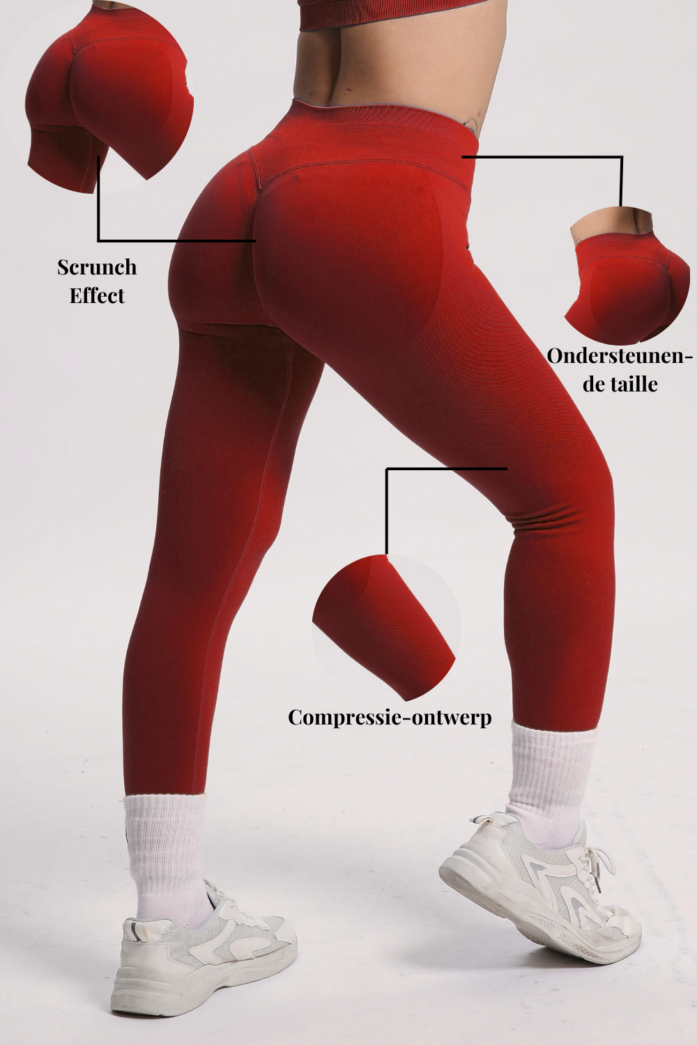 Beau | Legging Haute Performance - Rouge