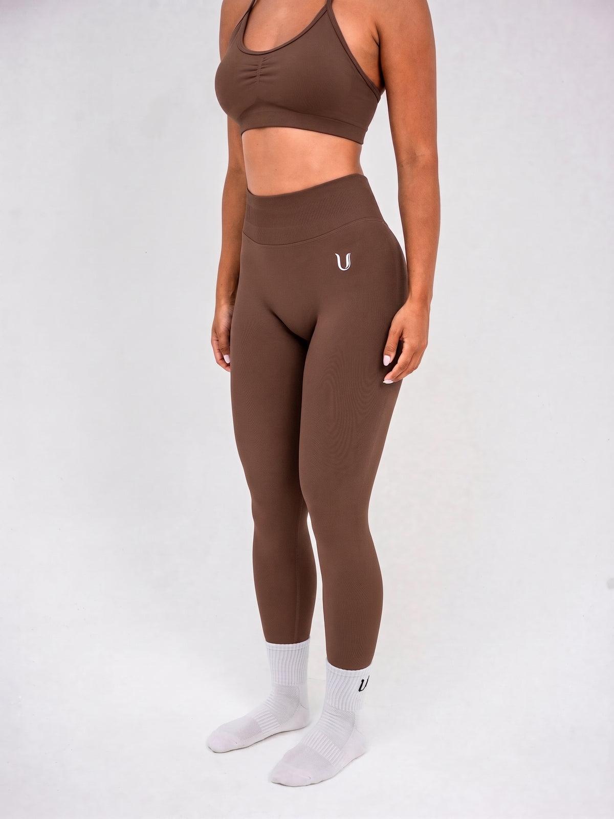 Luna | Premium Seamless Scrunch Legging - Marron