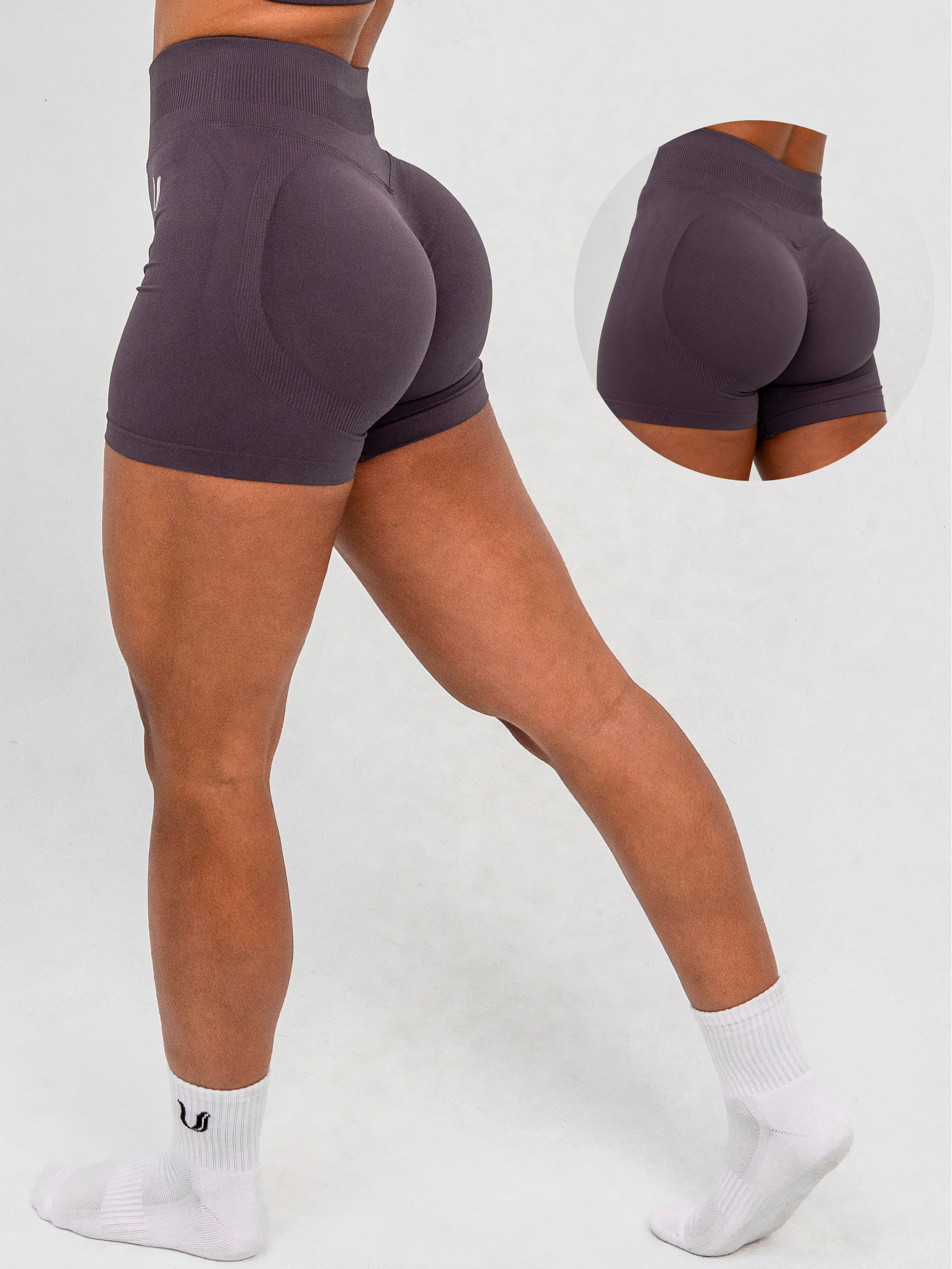 Luna | Premium Seamless Scrunch Short - Oudpaars