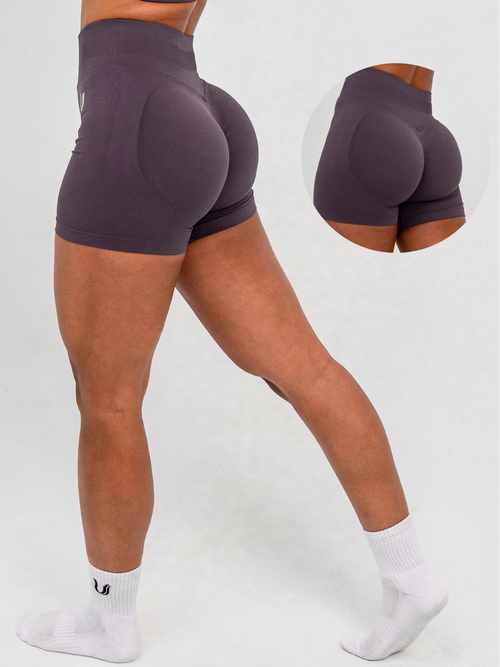 Luna | Premium Seamless Scrunch Short - Oudpaars