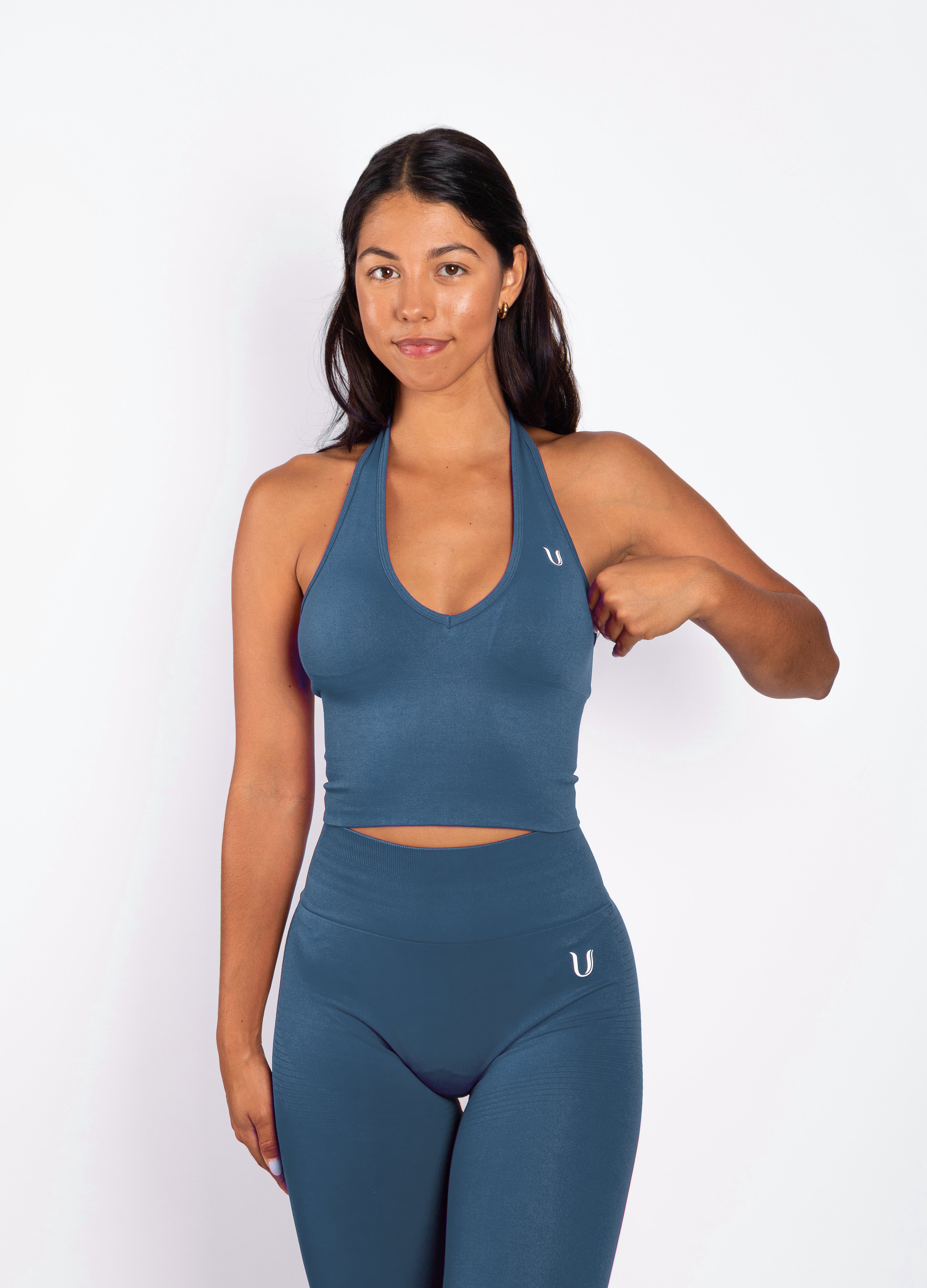 Bibi | Brassière Halter Côtelée Seamless – Rouge