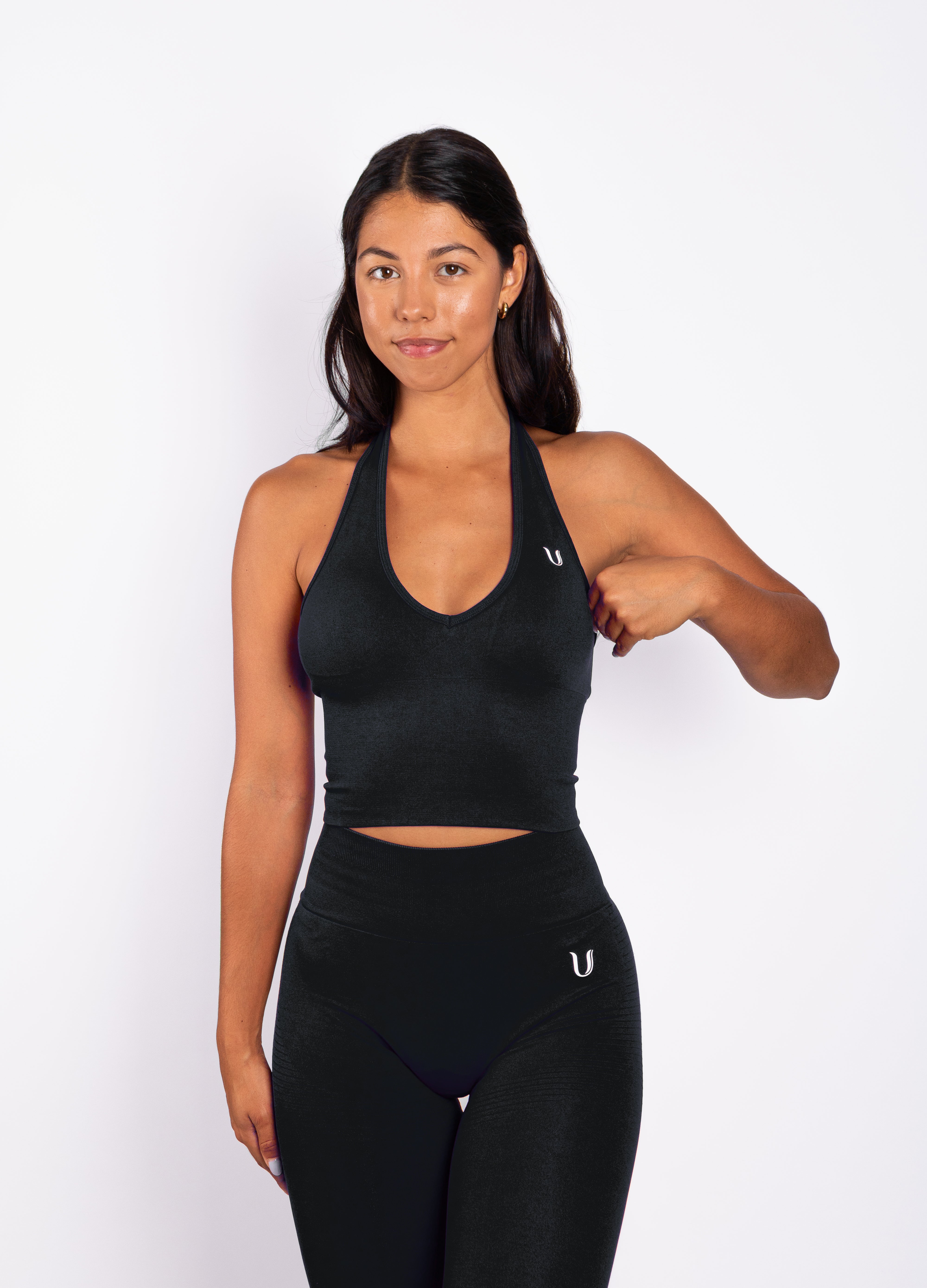 Bibi | Brassière Halter Côtelée Seamless – Rouge
