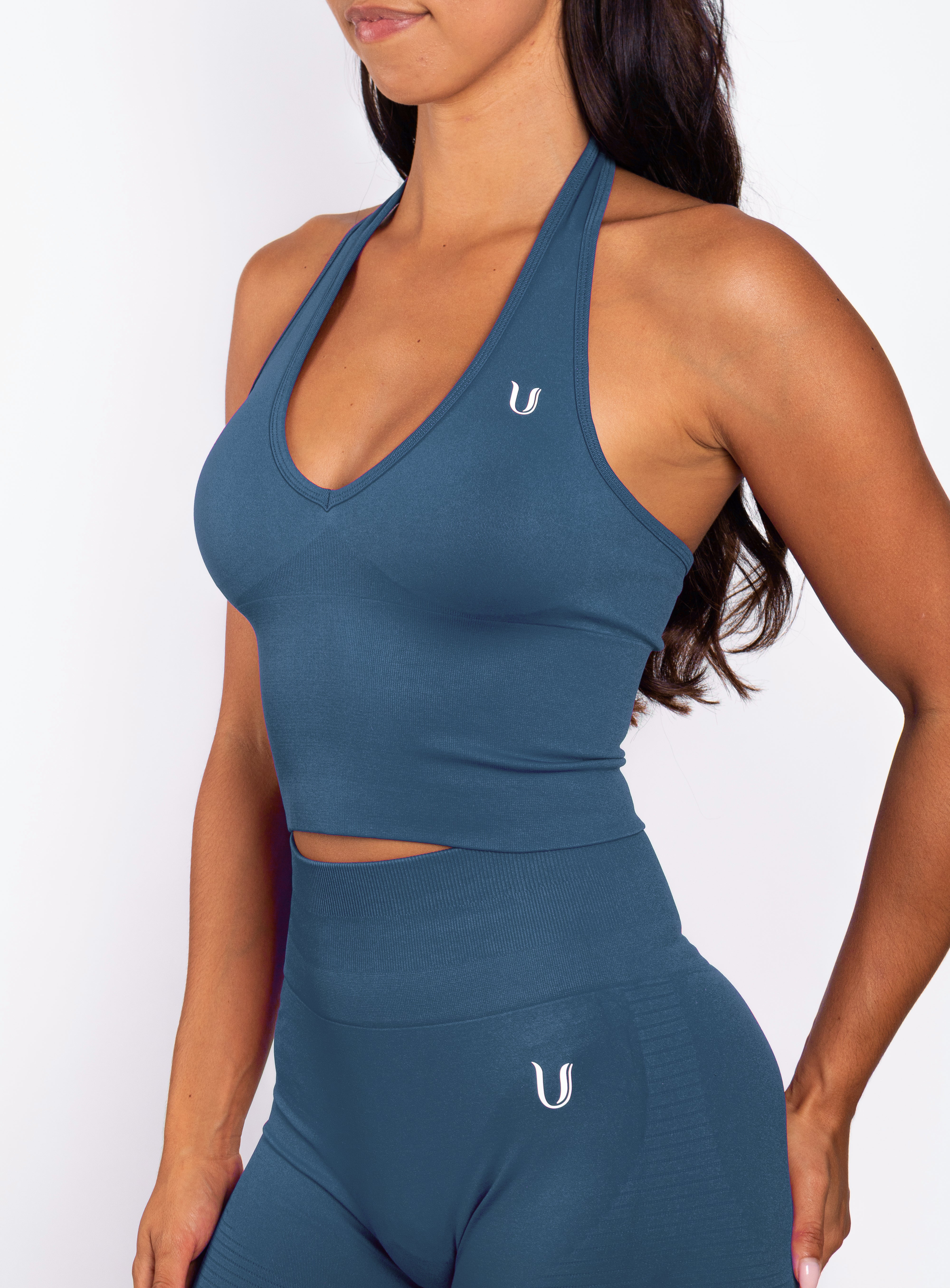 Bibi | Brassière Halter Côtelée Seamless – Rouge