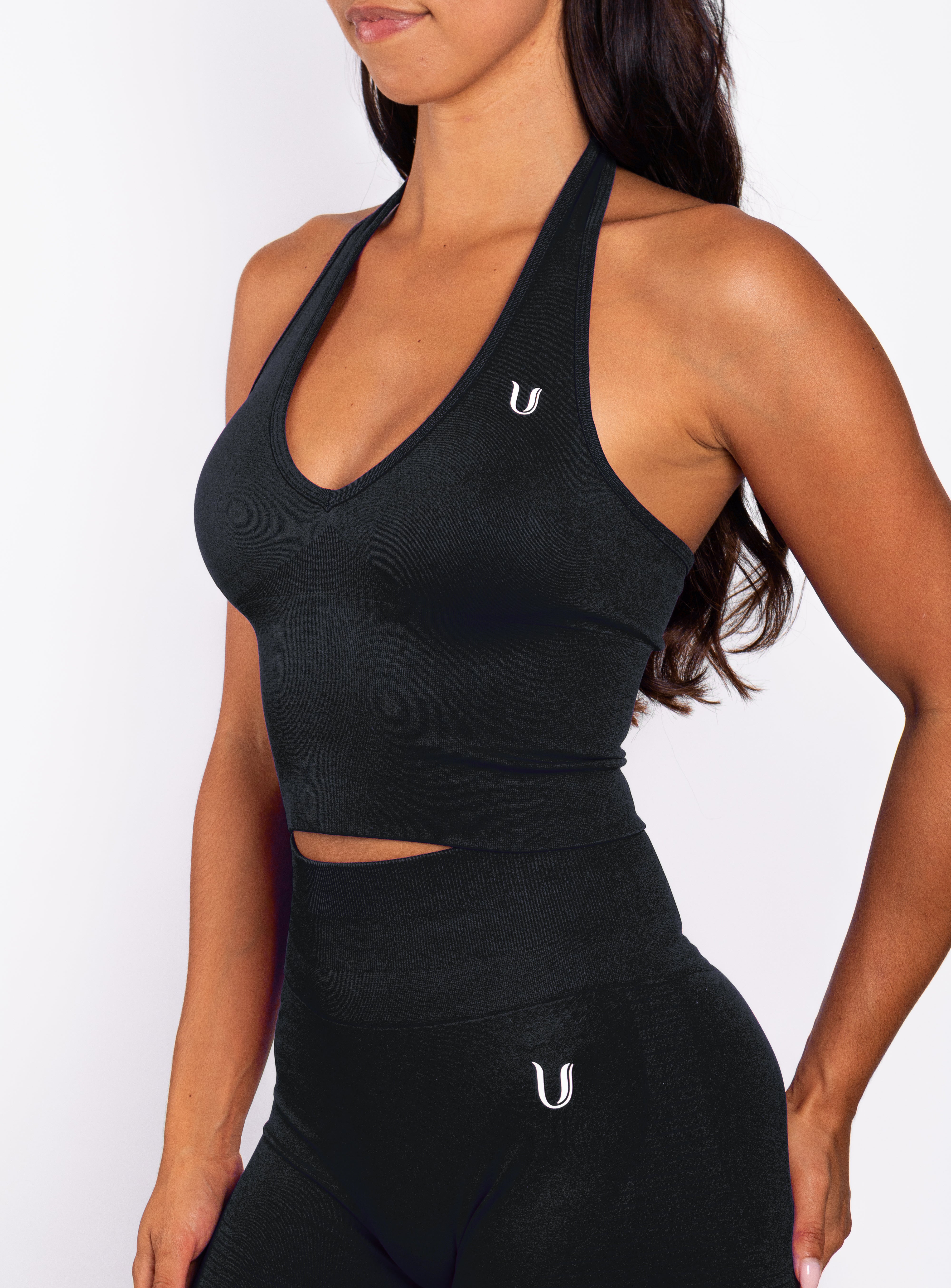 Bibi | Brassière Halter Côtelée Seamless – Rouge