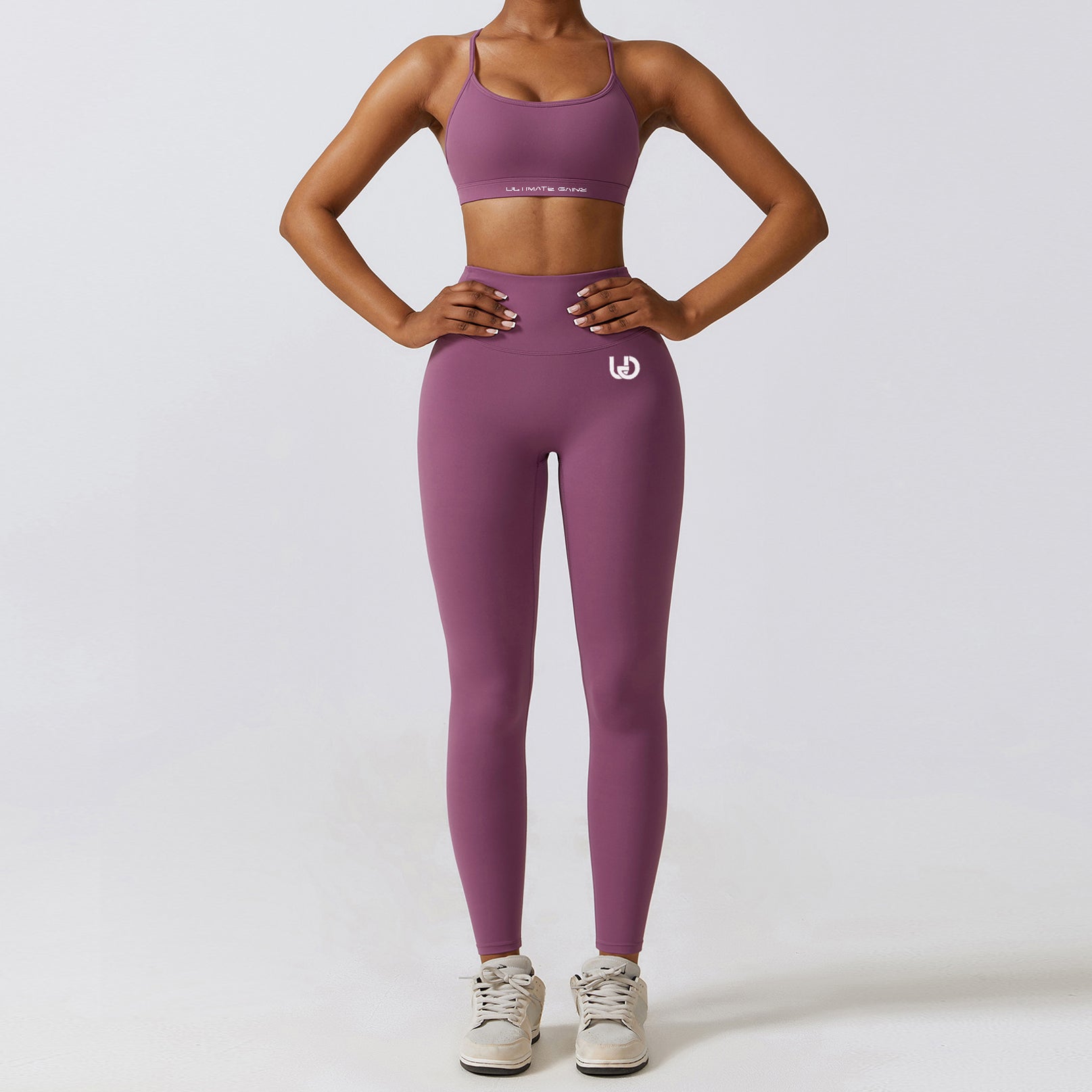 Hailey Set | Ensemble Top et Legging sans Couture - VioletClair