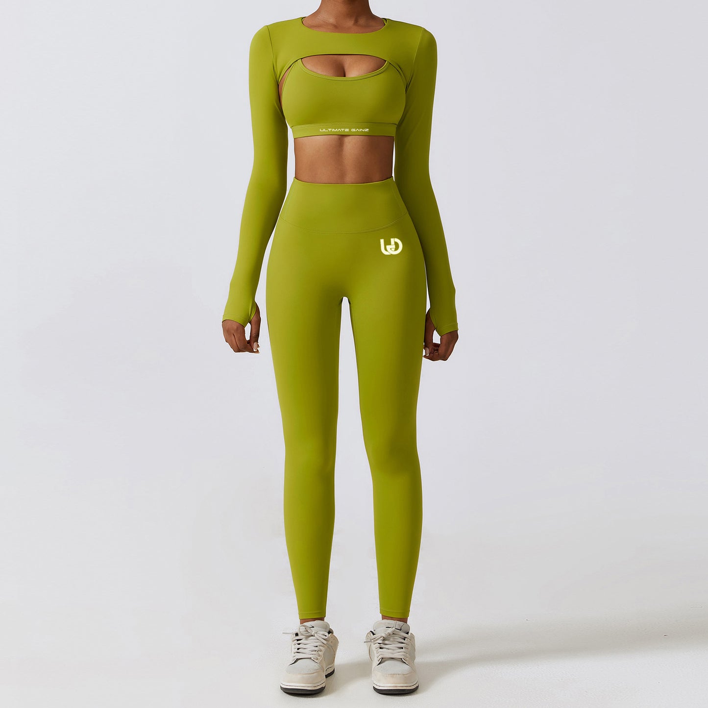 Hailey | Crop Top à Manches Longues - Vert