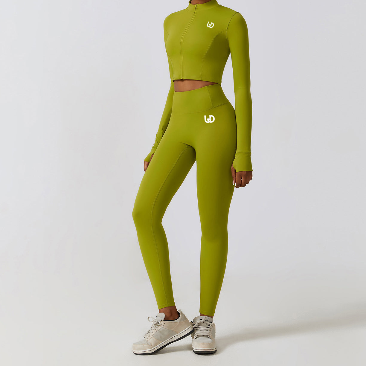 Hailey Set | Haut à Manches Longues et Legging - Matcha