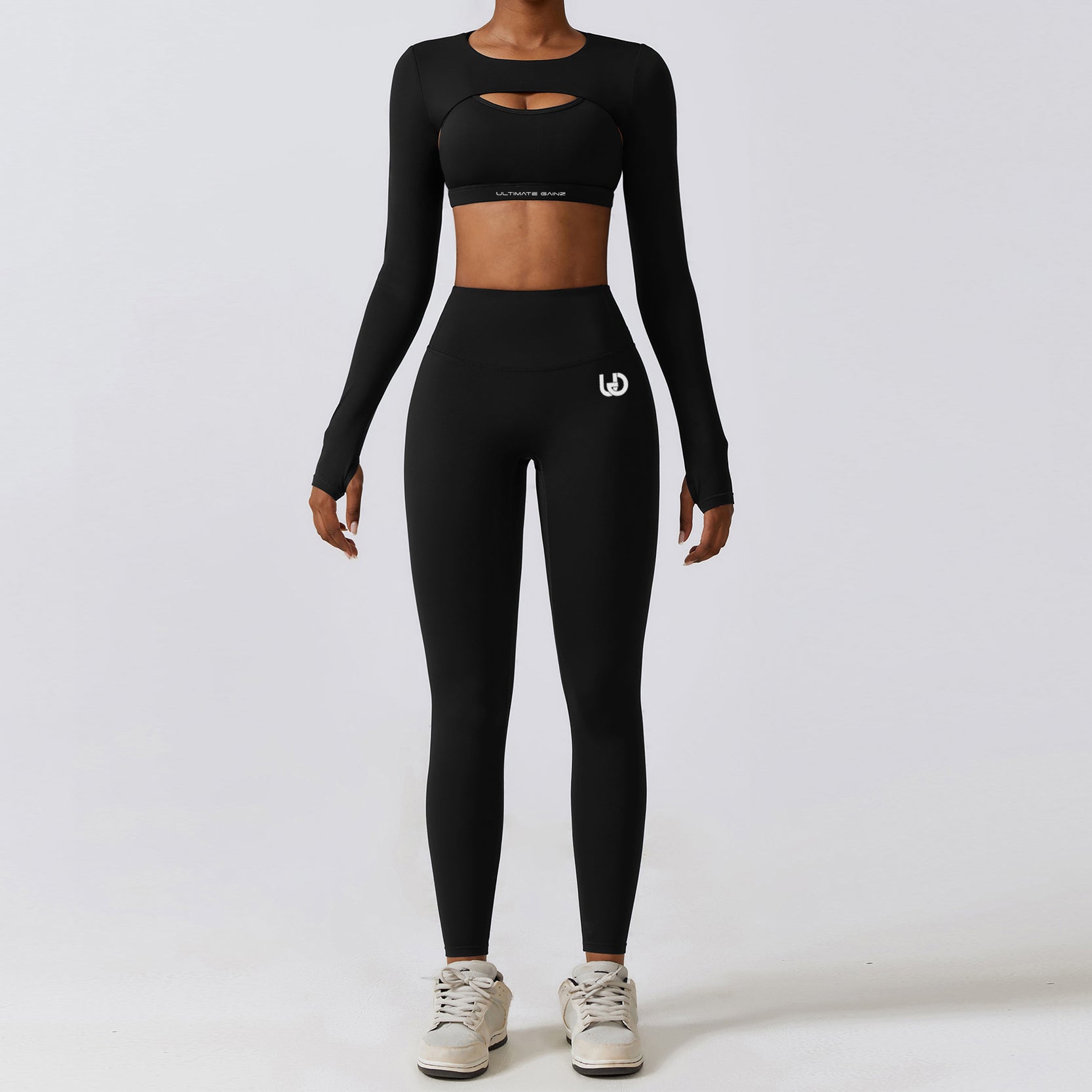 Hailey | Crop Top à Manches Longues - Noir