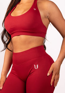 Beau Halter Support Bra Rood - Dames activewear detail