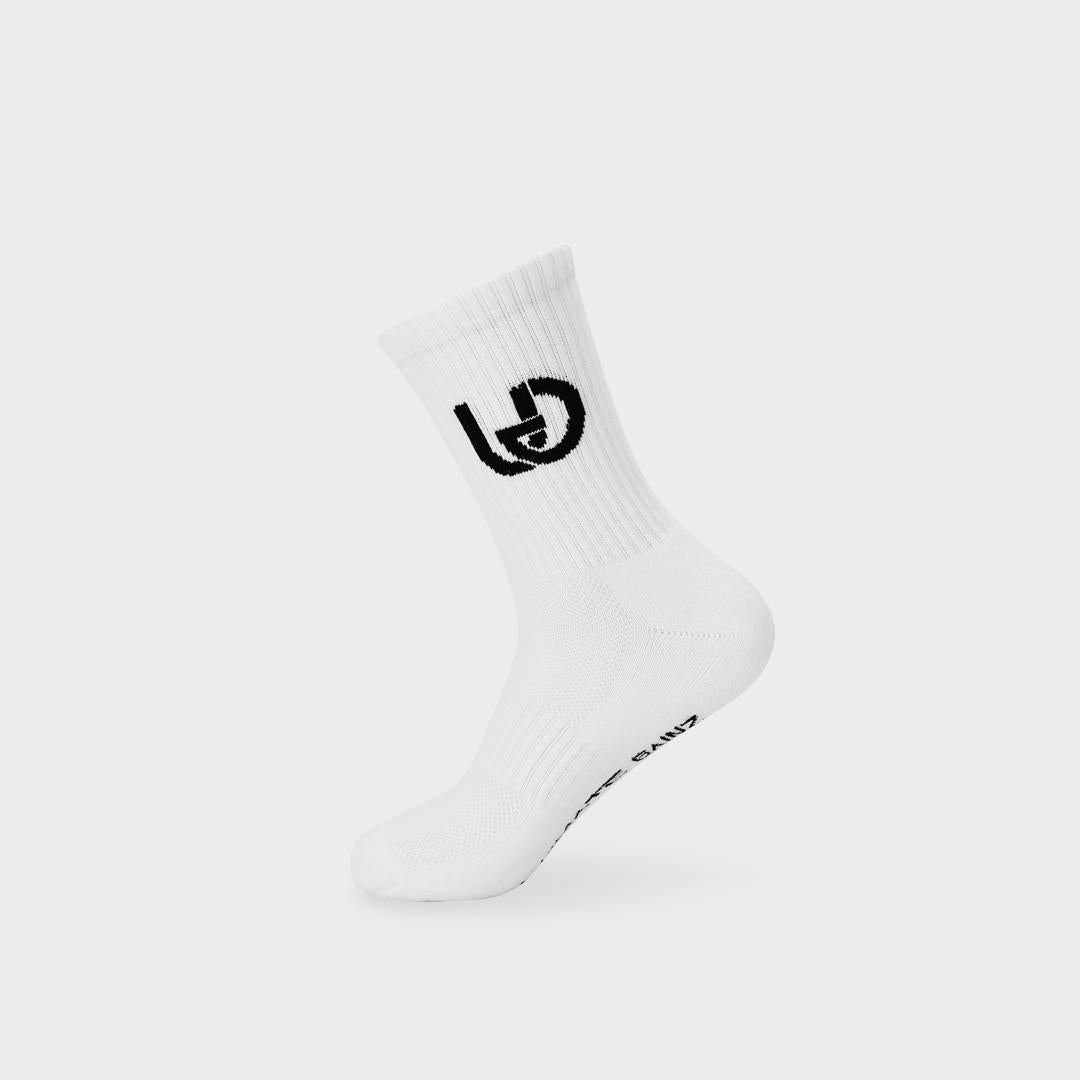 Ultimate Gainz - Chaussettes de Performance Unisexes - Blanc 1 Paire