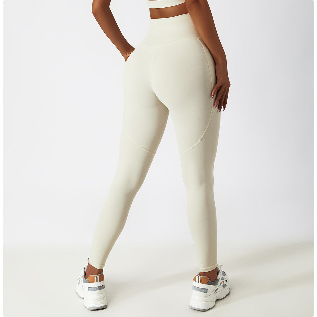 Palmer | Legging Met Zakken Ivory - Ultimate Gainz